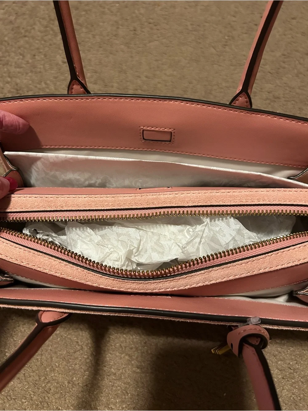 NWT Michael Kors Laila Small East West Suede  Shoulder Bag